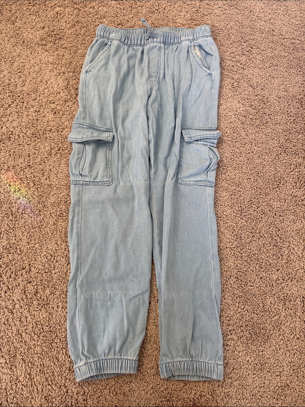 Light Blue Men's Cargo Jogger Pants